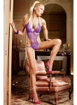 Purple Lace Mesh Teddy