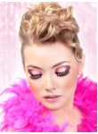 Black-Hot Pink Rhinestone Eyelashes 